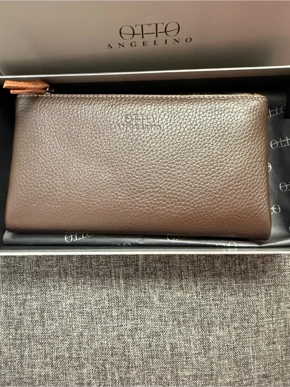 Otto Angelino Leather Clutch Wallet